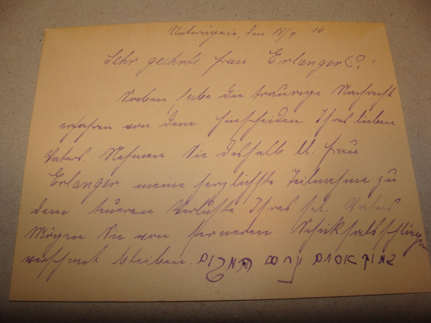 Letter Jewish 1916 Switzerland Zionist PAULA NEUFELD Unterageri ERLANGER Luzern