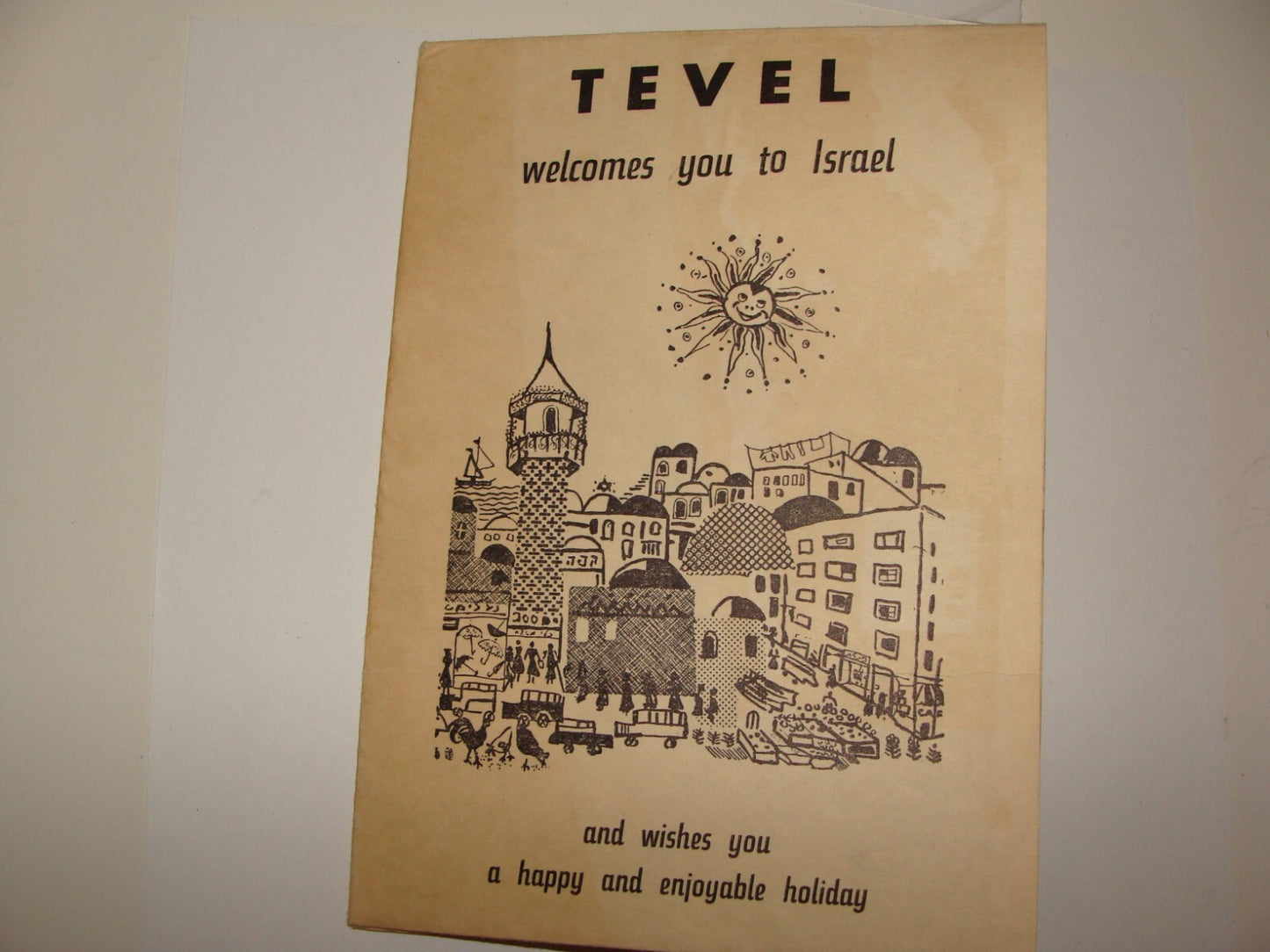 Map Jewish Judaica PRE 1967 Six Day War ISRAEL Israeli Touring SOLDIER HOLIDAY