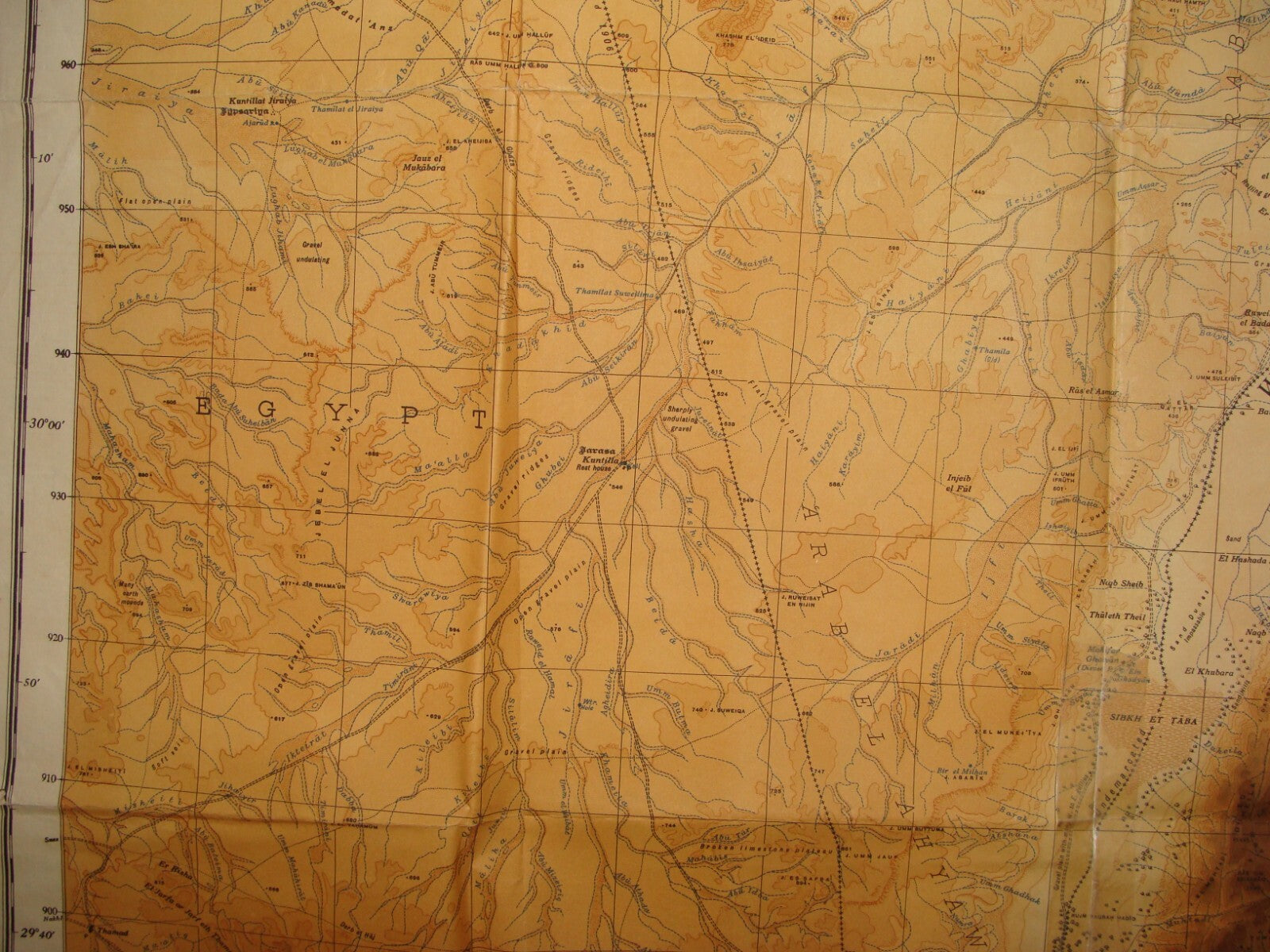 Jewish Judaica Palestine Israel Army Military Press Map 1949 South Arab Negev