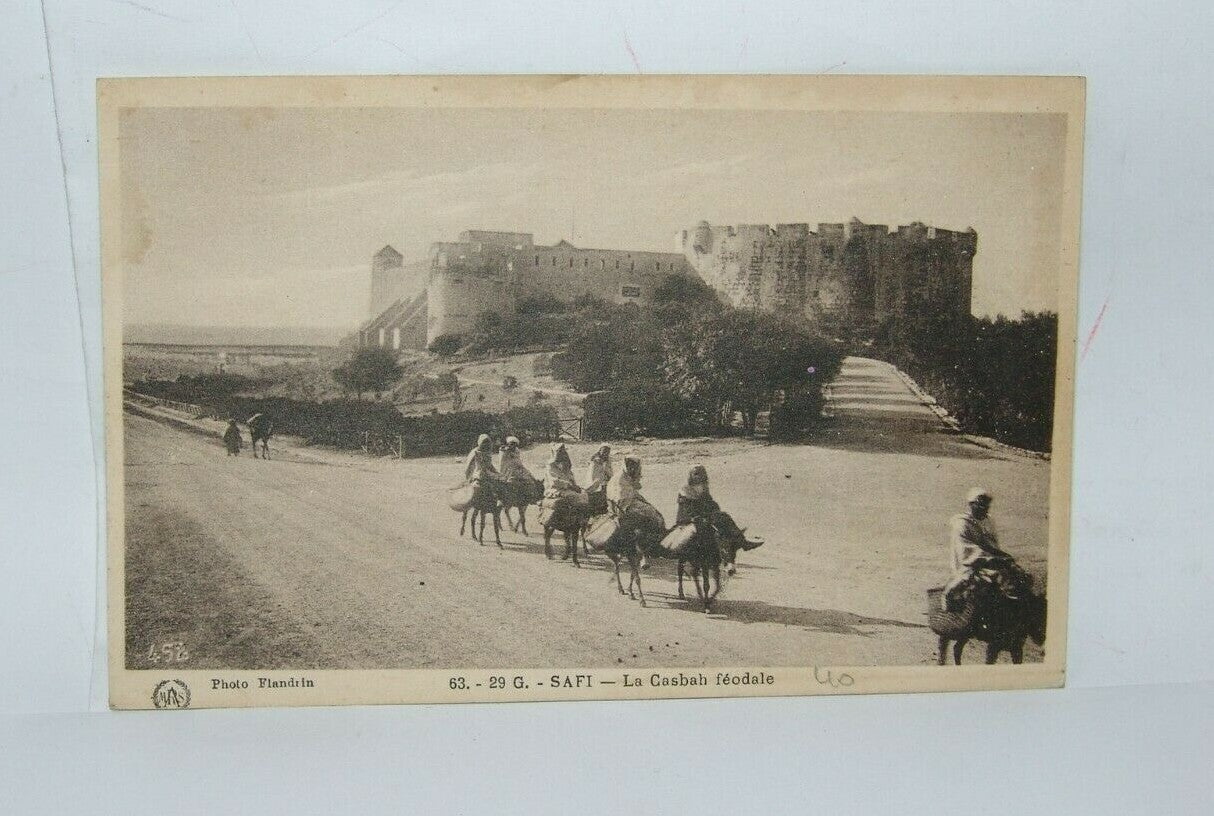 Colonial France French Morocco Safi feudal kasbah photo postcard