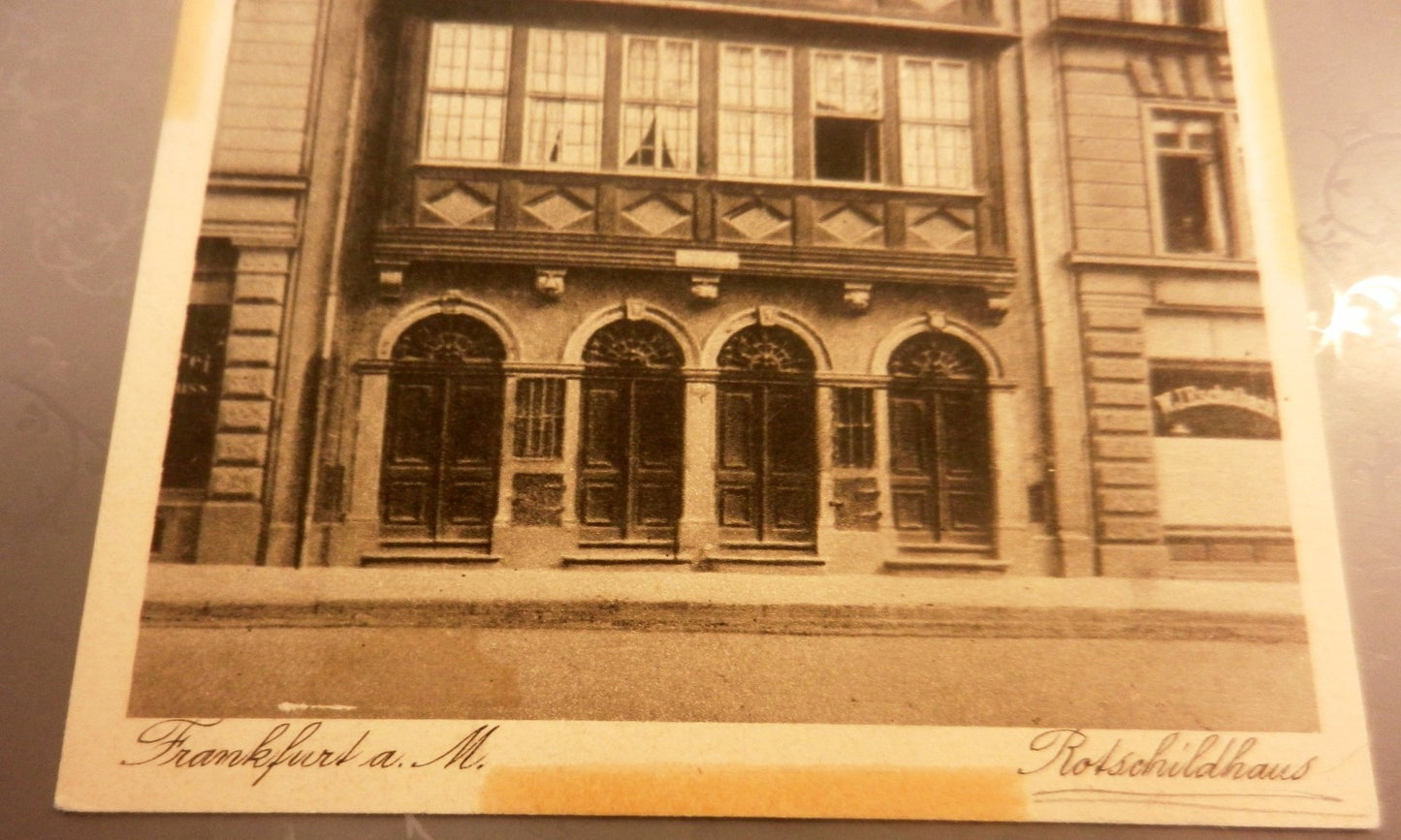 Germany Photo Jewish Card judaica antique postcard Rothschild house in frankfurt