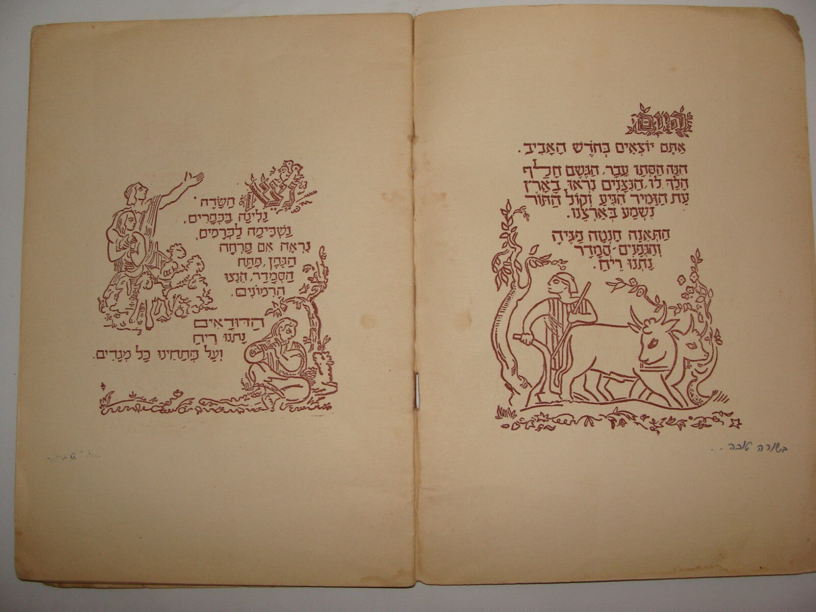 Ad Jewish Judaica Israel Israeli Hebrew 1949 Kibbutz Passover Haggadah Zionist