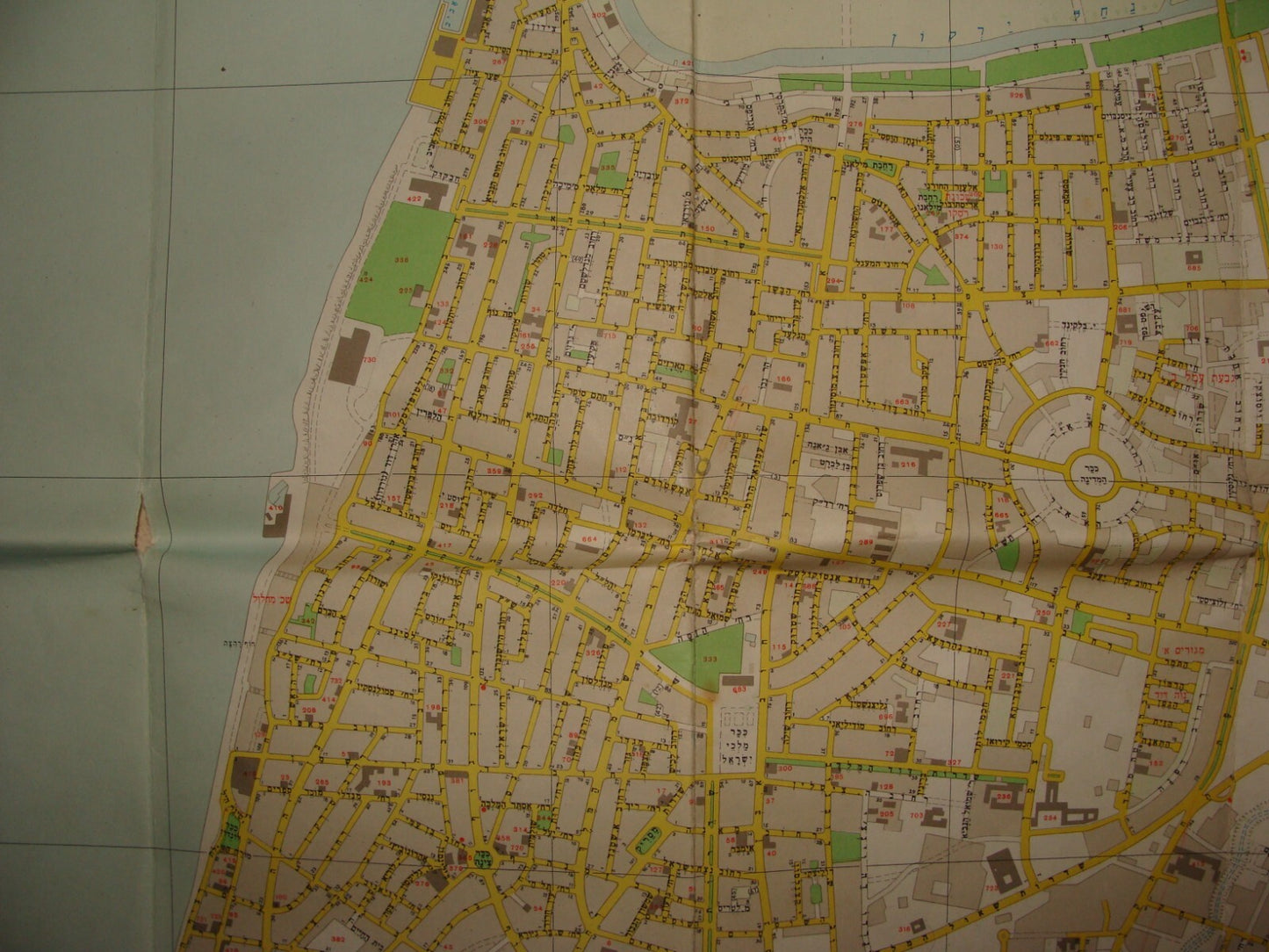 Map Jewish Israel 1964 TEL AVIV Ramat Gan Givatayim Bnei Brak Gush Dan