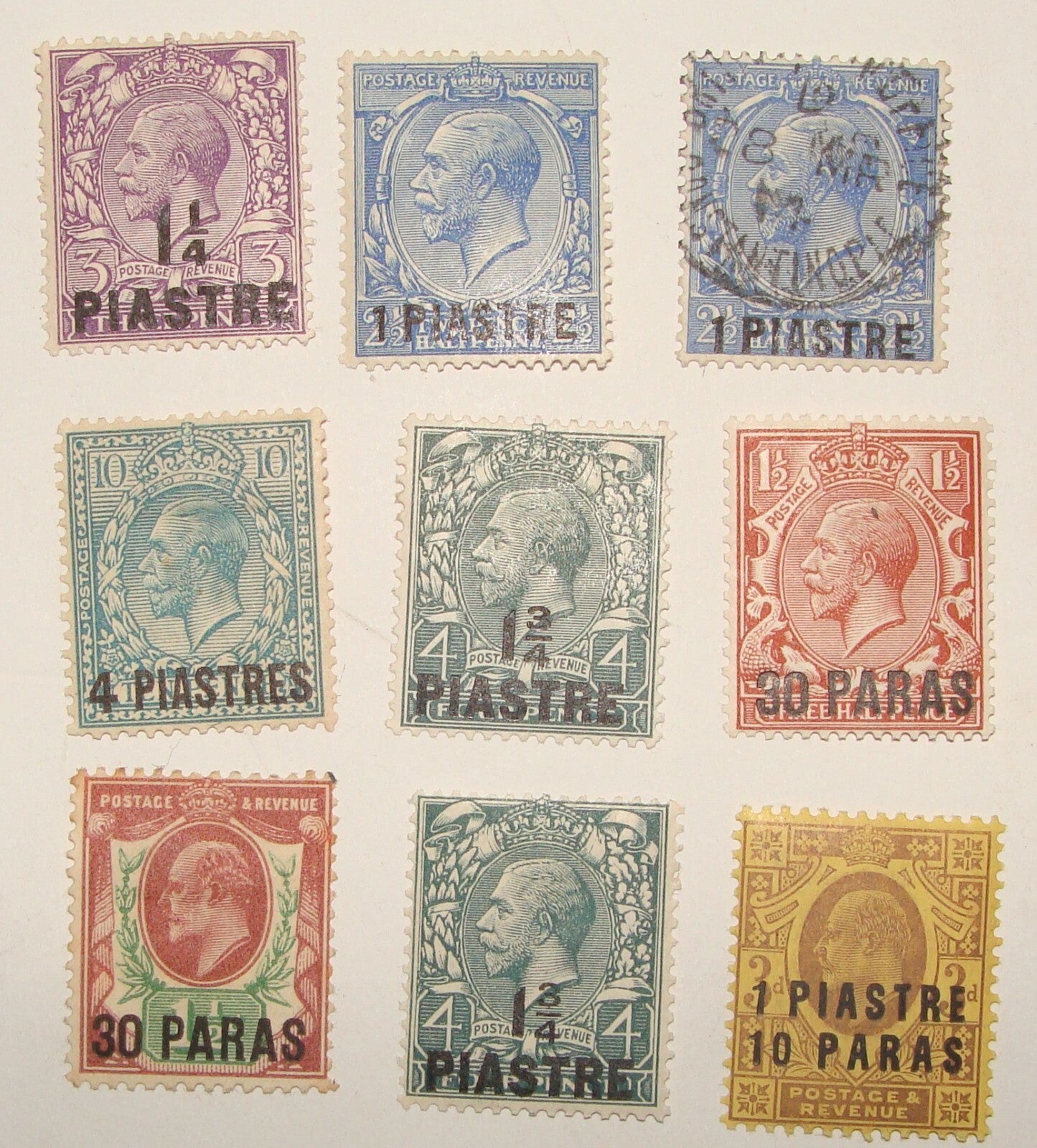 BRITISH LEVANT 1905 Stamp Lot Collection