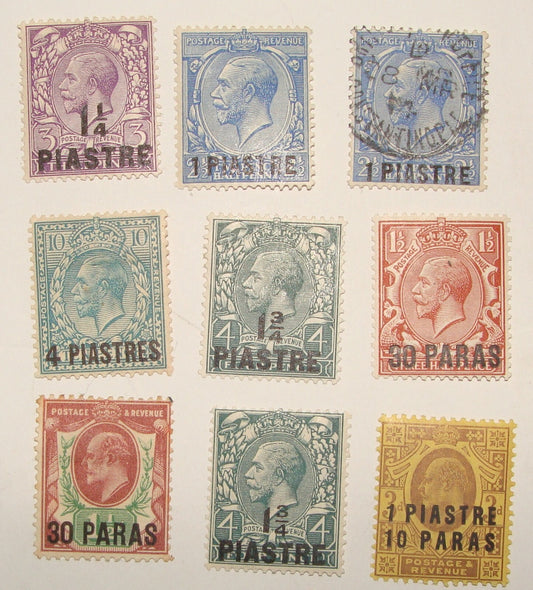 BRITISH LEVANT 1905 Stamp Lot Collection