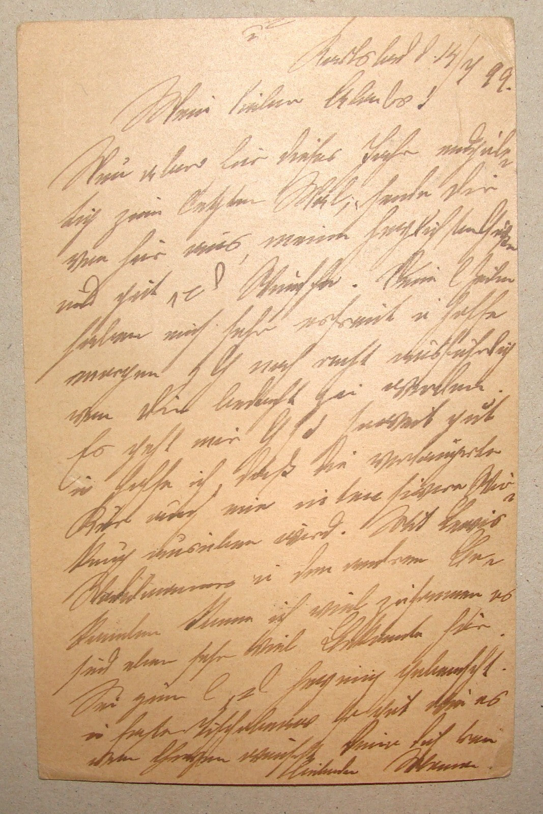 Germany Card Jewish Judaica 1899 German Letter Postcard Stamp Karlsbad Czech