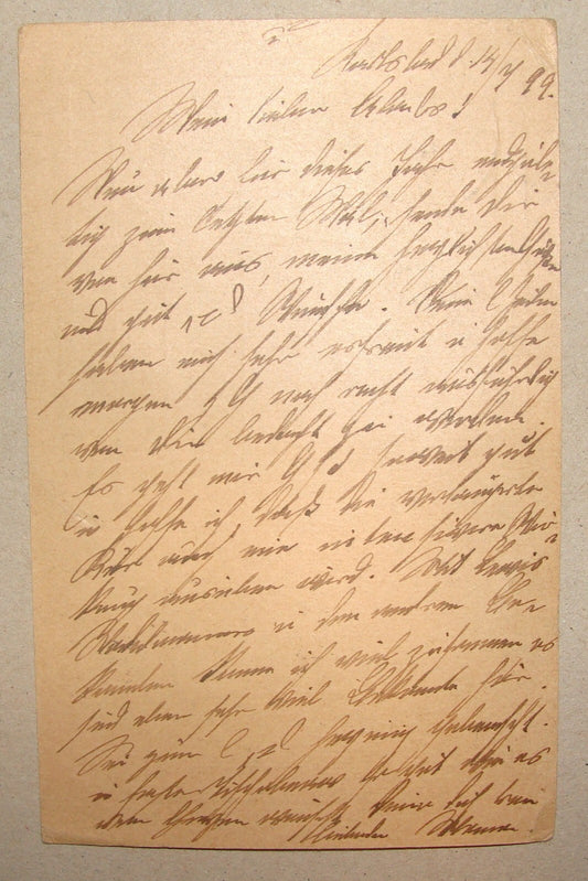 Germany Card Jewish Judaica 1899 German Letter Postcard Stamp Karlsbad Czech