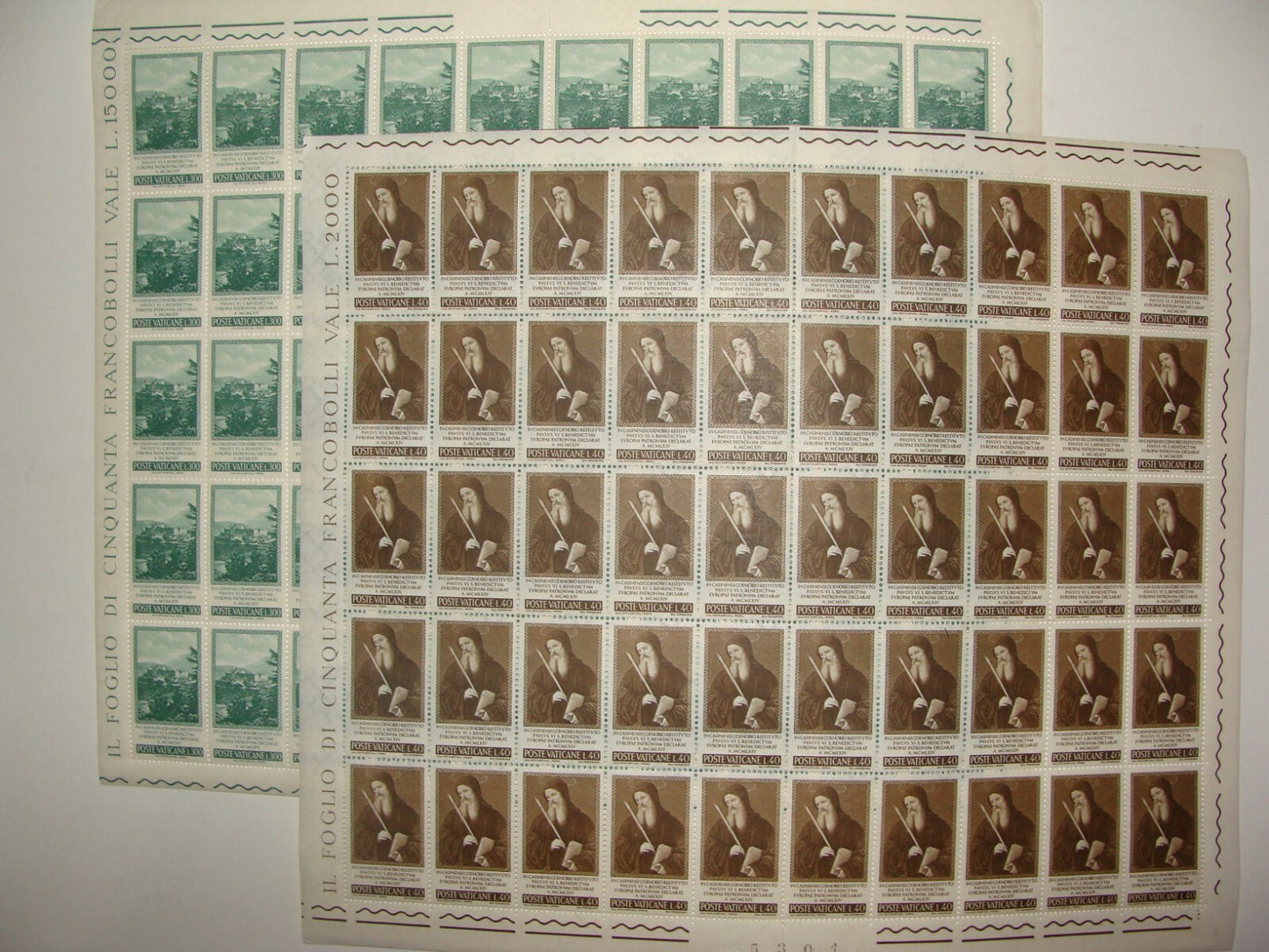 VATICAN Vaticane Stamp Sheet 1965 481\482 MNH
