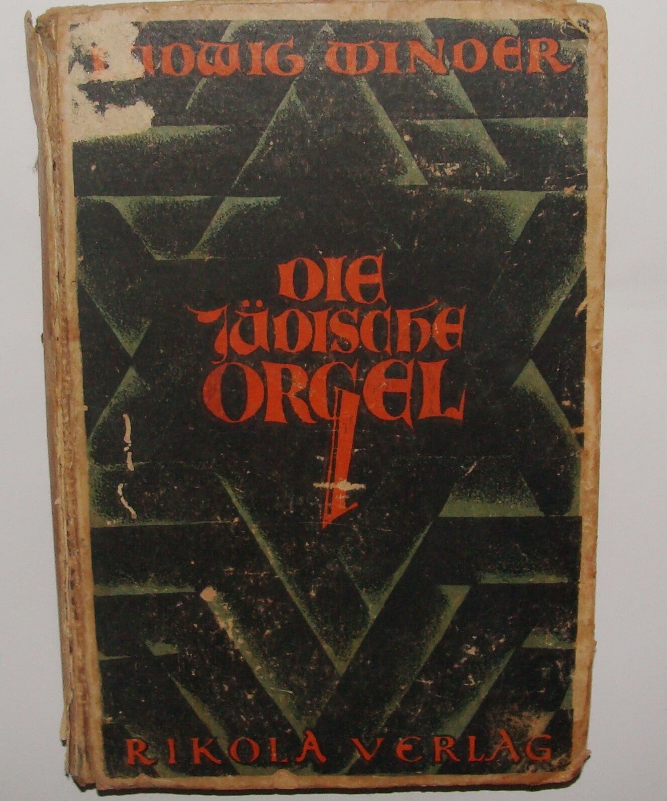 Germany Book Jewish Judaica 1922 German Die Judische Orgel Ludwig Winder Novel