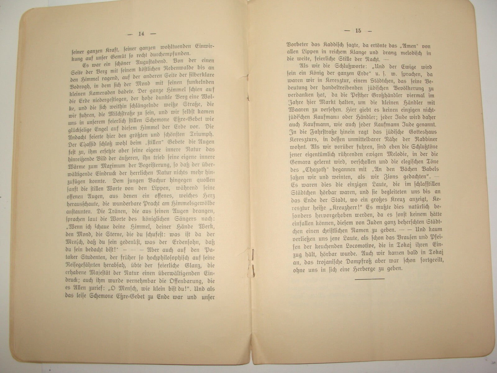 Germany Booklet Jewish Judaica 1914 Liszka to Berlin Rabbi Horovitz Frankfurt