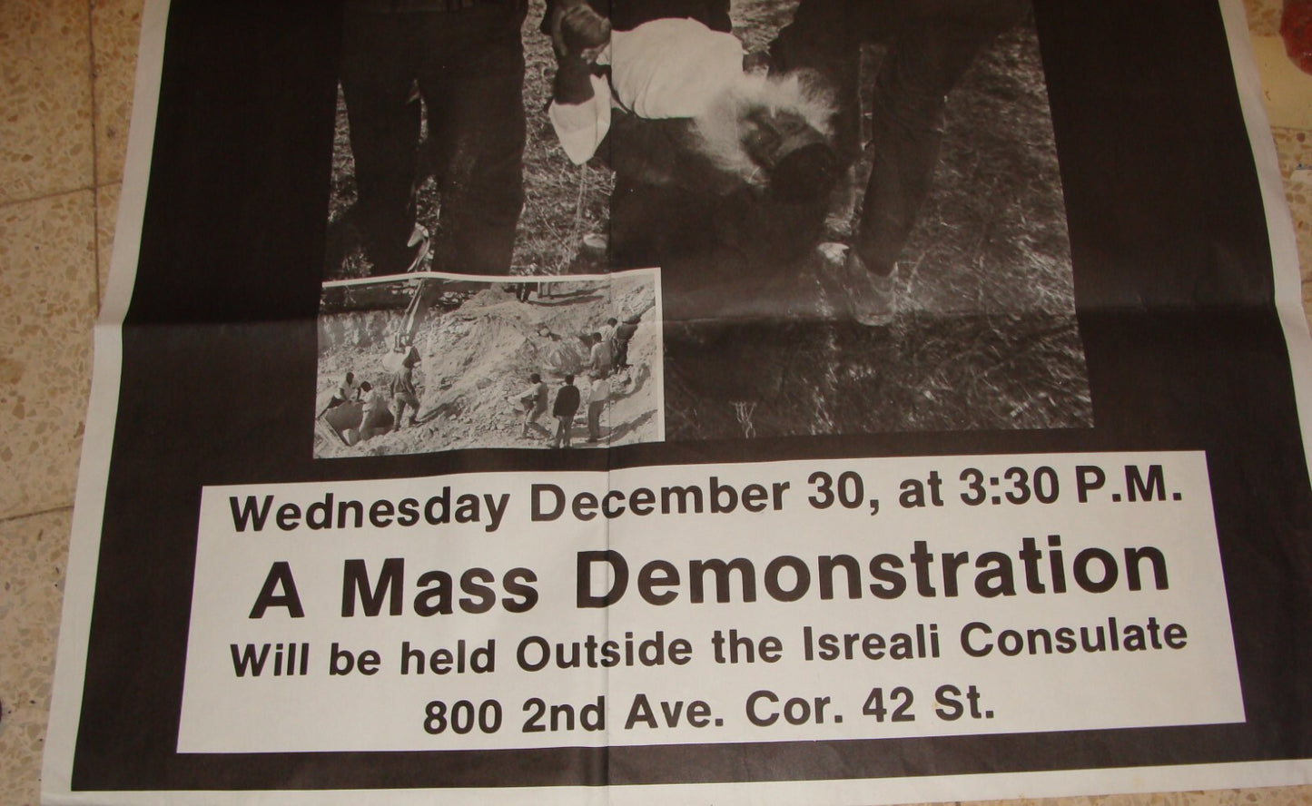 $ Poster Jewish RARE American Judaica 1992 United States Ultra Orthodox Protest