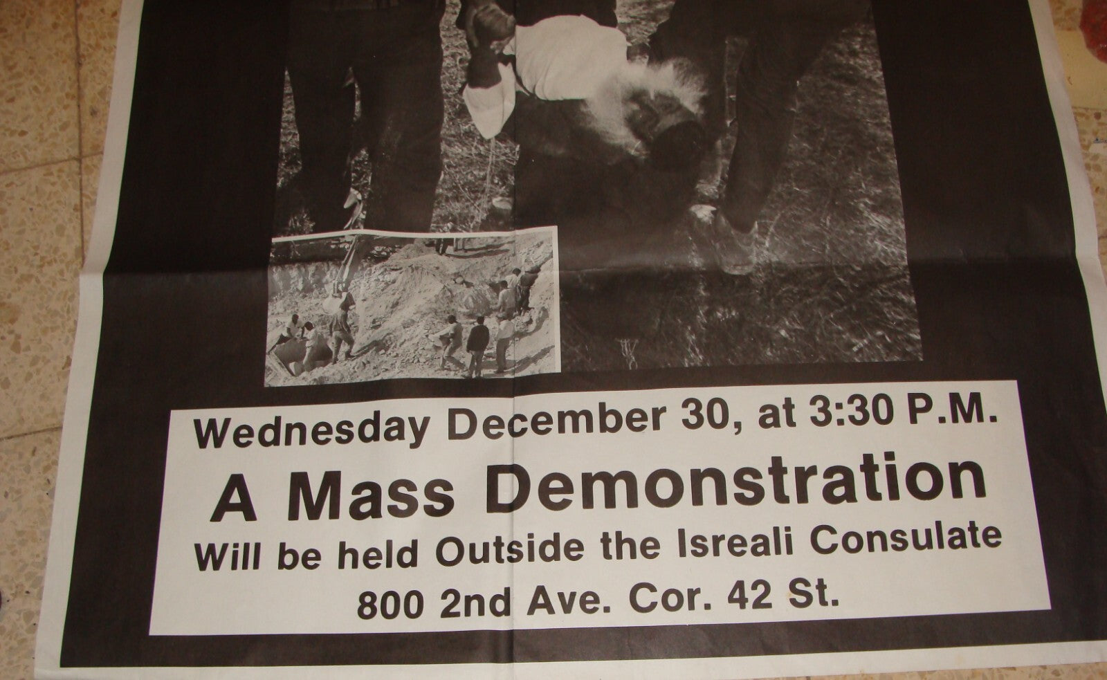 $ Poster Jewish RARE American Judaica 1992 United States Ultra Orthodox Protest