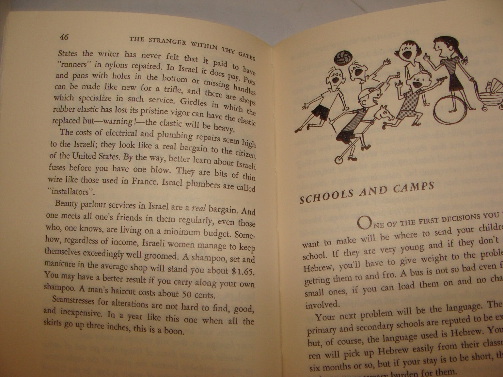 Book Jewish Judaica 1959 The Stranger Within Thy Gates Israel Guide Map English