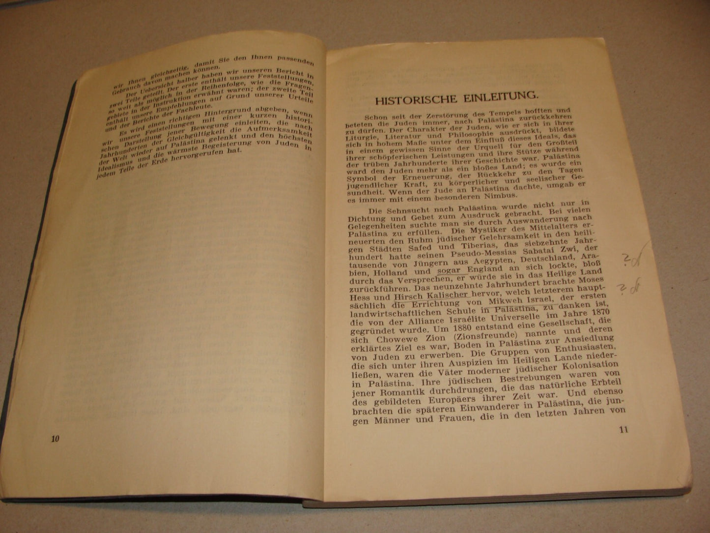 Report Palestine RARE 1928 London Joint Survey Commission German Jewish Zionist