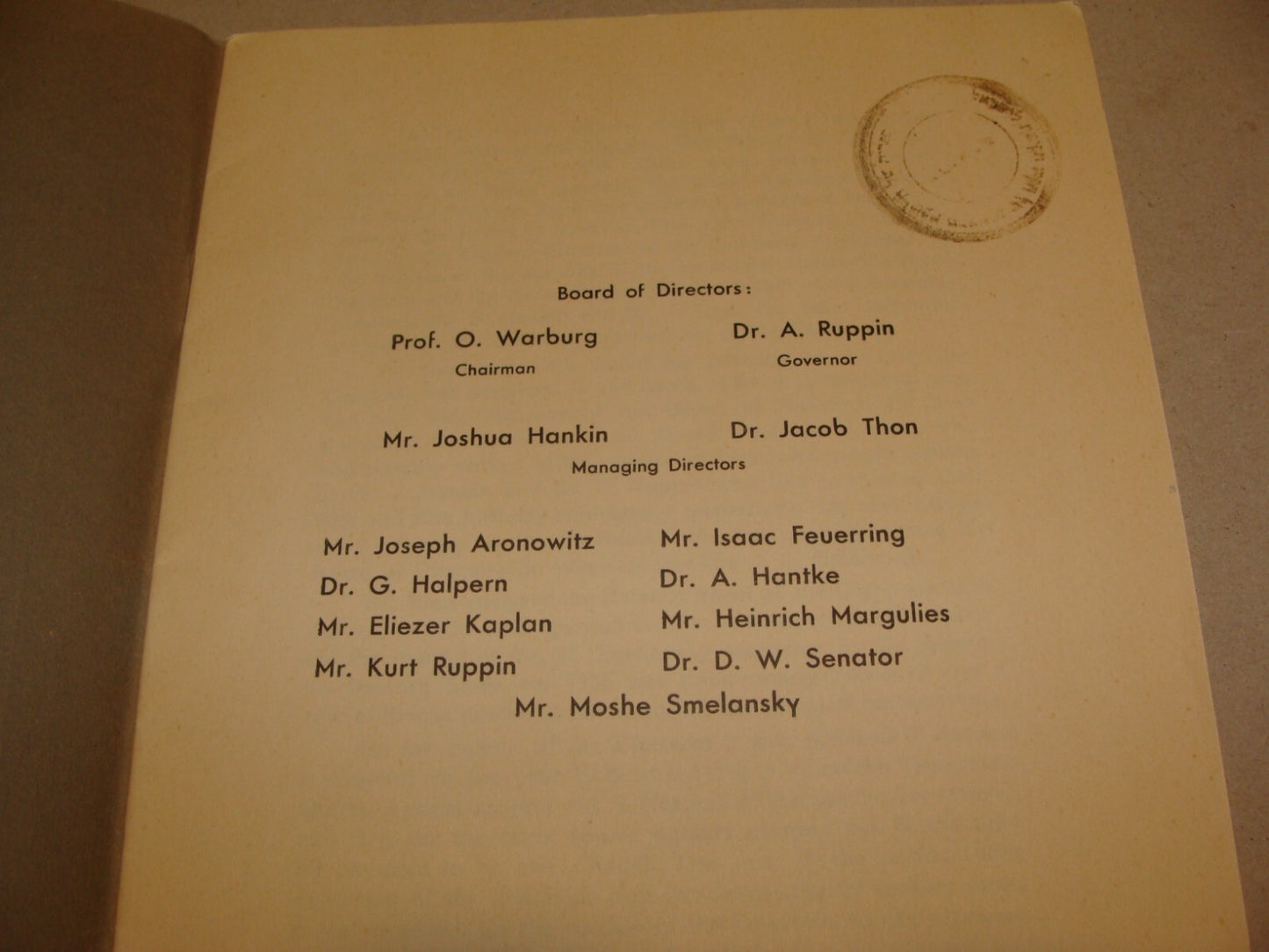 Report Palestine 1935 Israel Land Development Company London Jerusalem Zionist