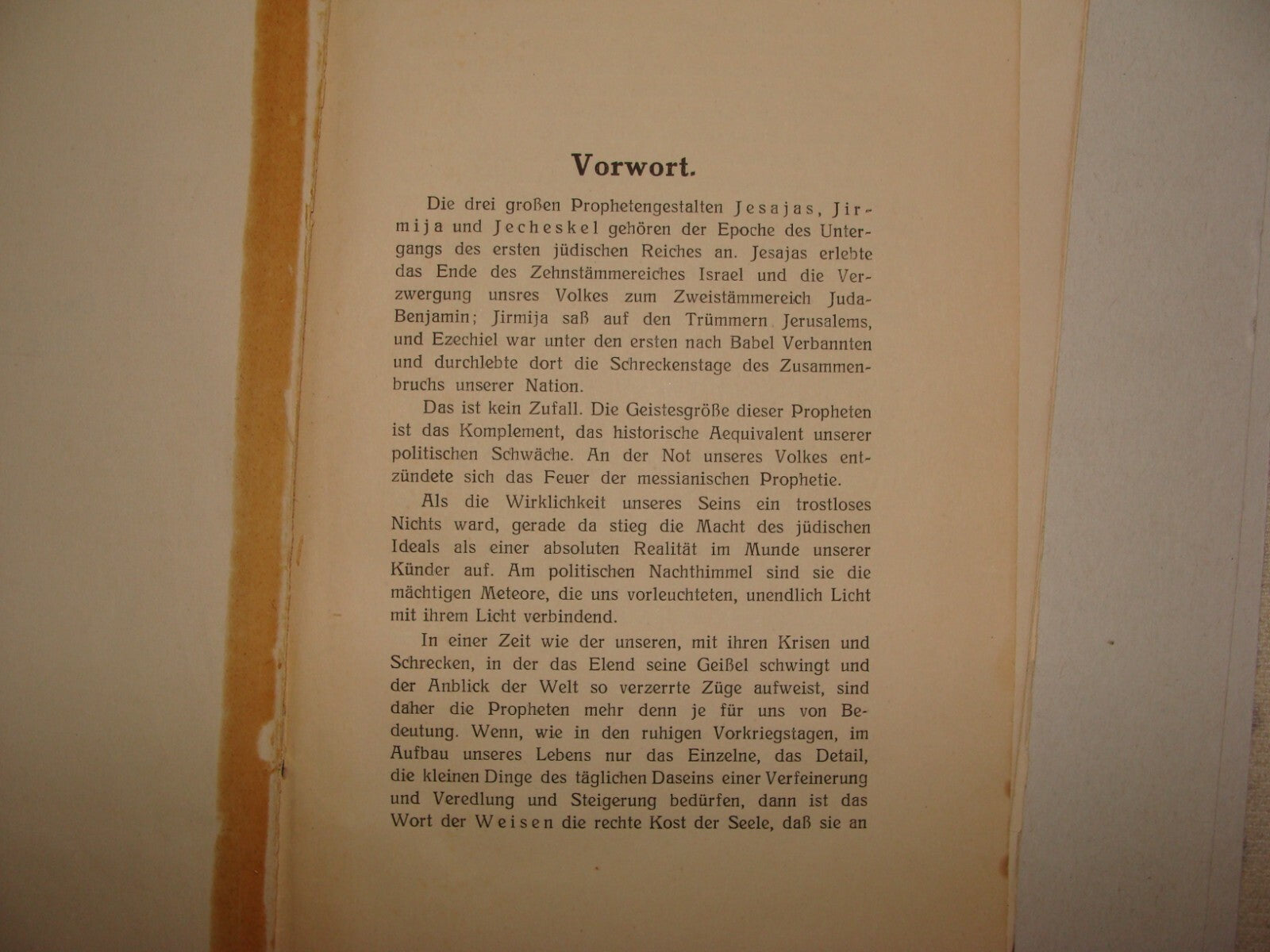 Germany Book Jewish Judaica Rabbi Joseph Carlebach Grossen Propheten German 1932