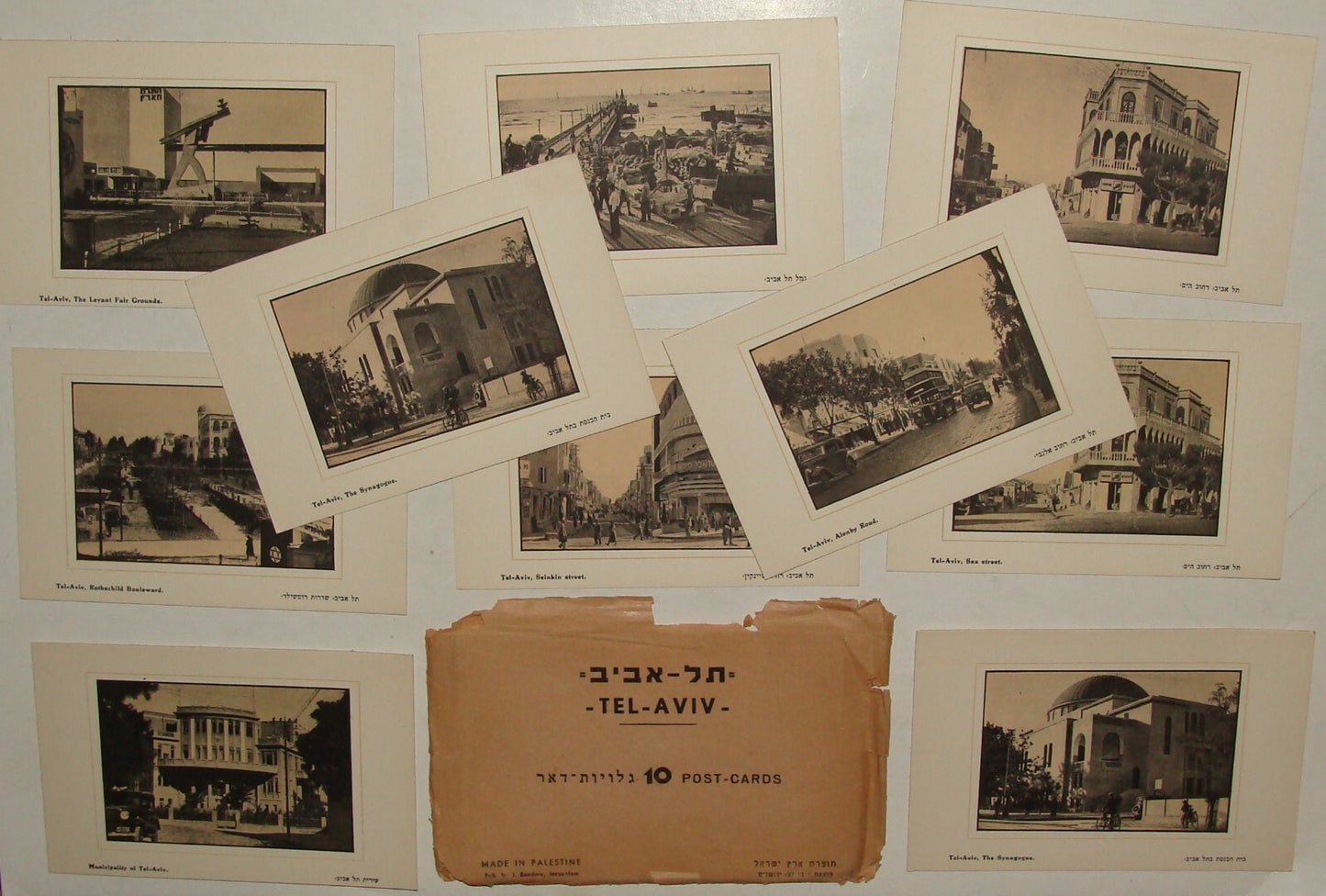 Photo Palestine Card Jewish Jewish 1930s Israel TEL AVIV Postcard x10 BEN DOV