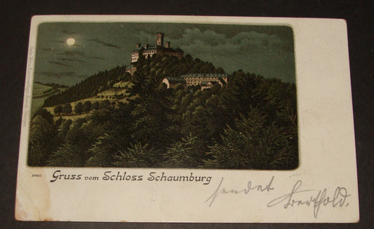Germany 1899 German   Gruss Vom Schloss Schaumburg Postcard
