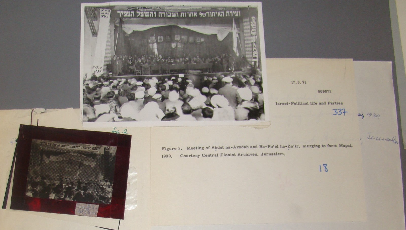 Map Jewish 1930 Agency Photo Zionist Ahdut HaAvoda Hapoel HaTzair Political