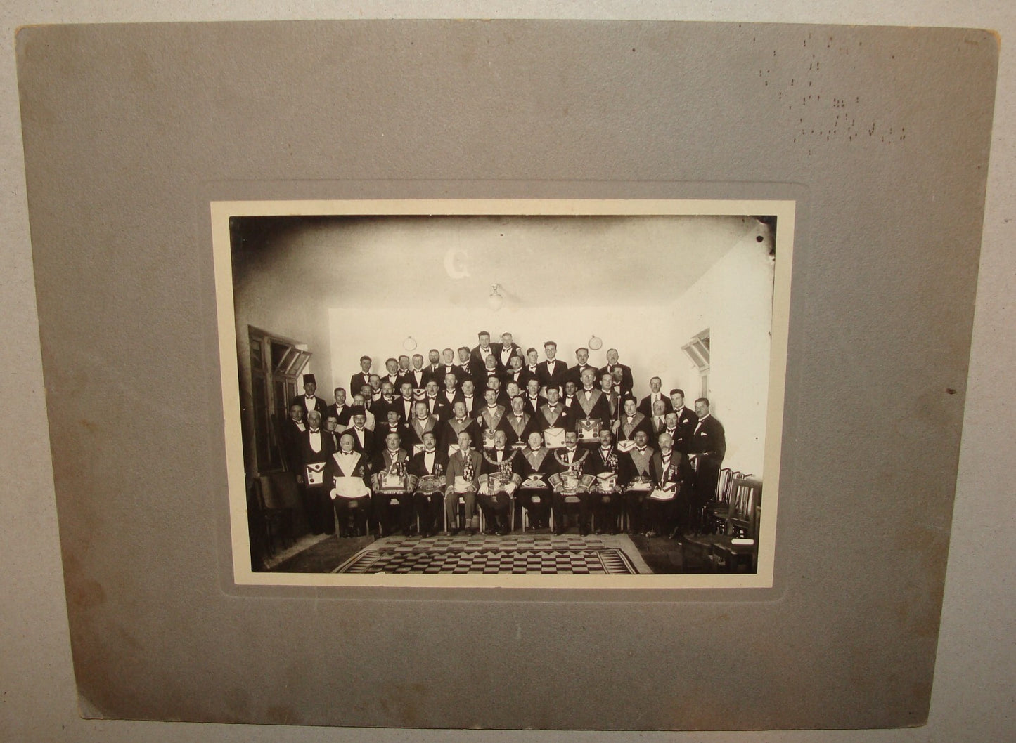 Photo Palestine Jewish Israel 1920? Masonic Freemason Lodge