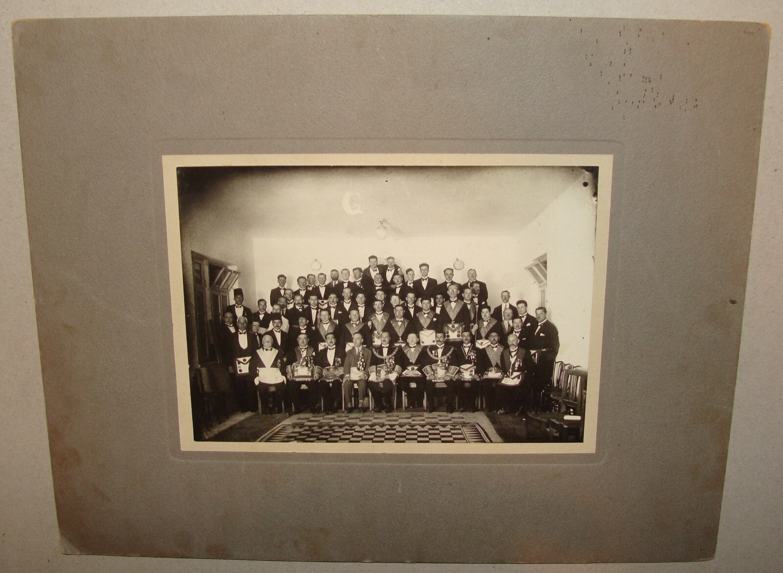 Photo Palestine Jewish Israel 1920? Masonic Freemason Lodge