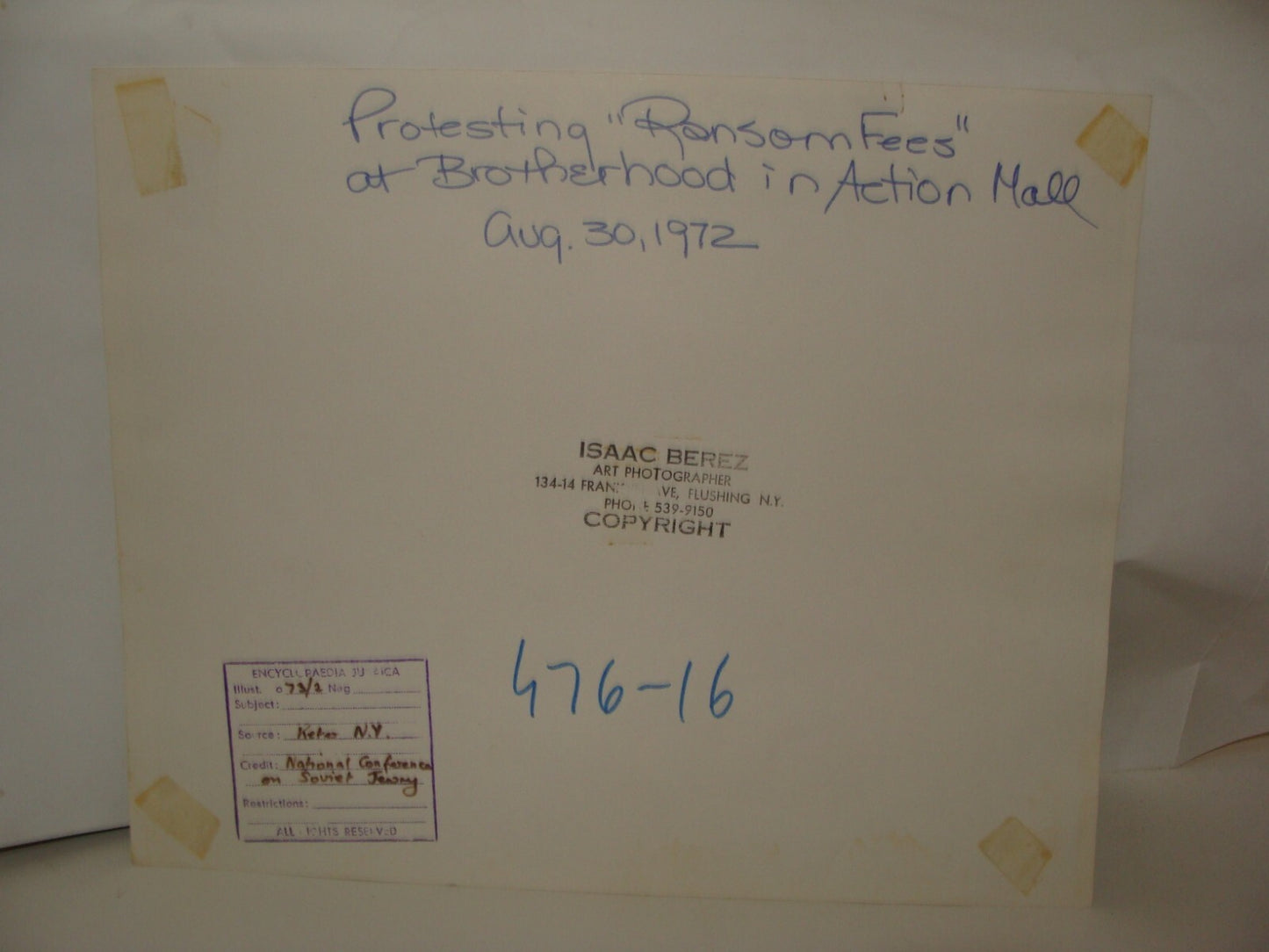 Jewish Judaica 1972 Press Photo Russia Russian Soviet Prisoners March USA NY