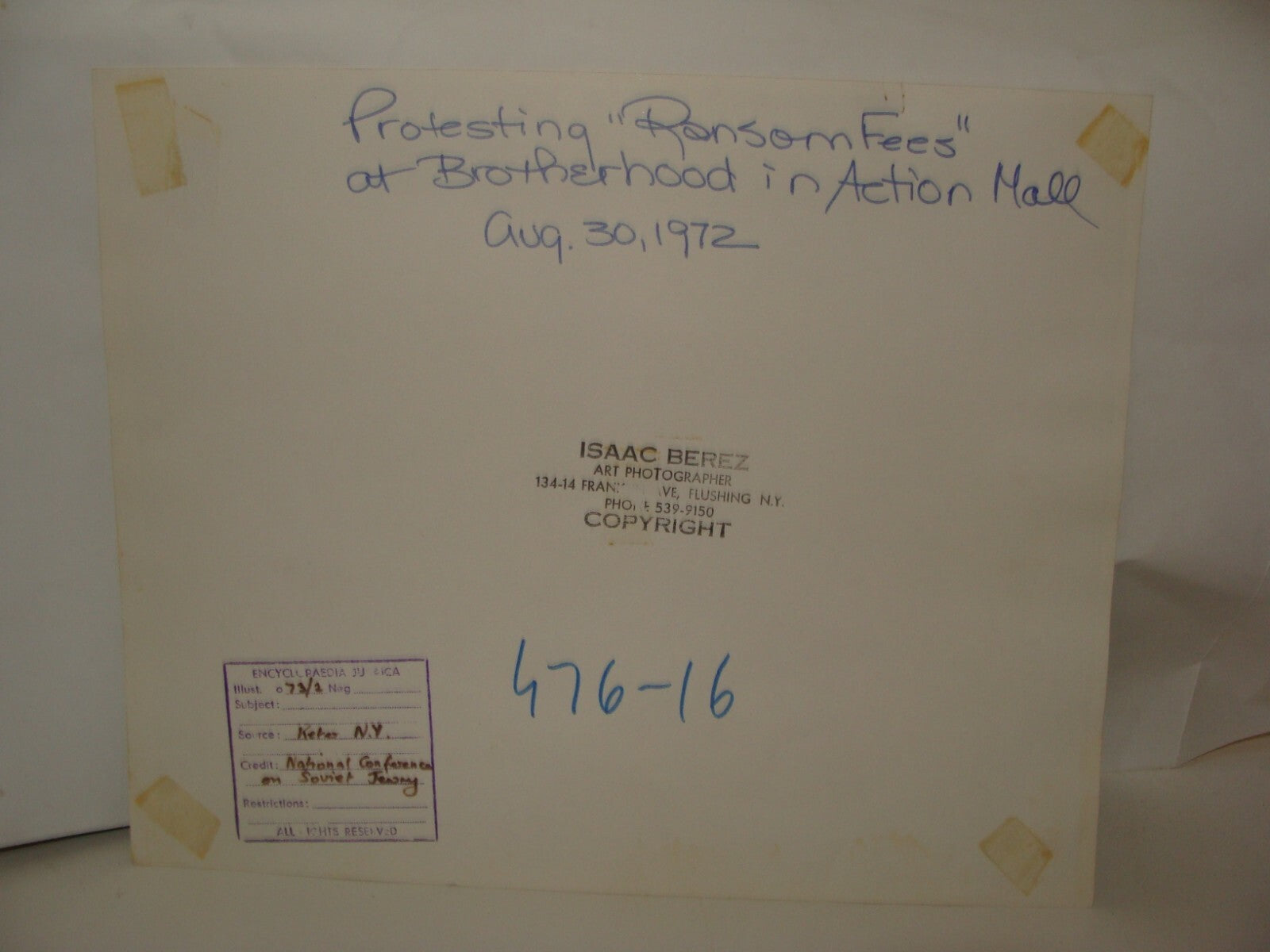 Jewish Judaica 1972 Press Photo Russia Russian Soviet Prisoners March USA NY