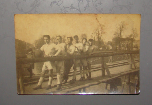 Photo Jewish judaica Pre WW2 Poland Jews soccer sport Bialystok Lodz Warsaw club