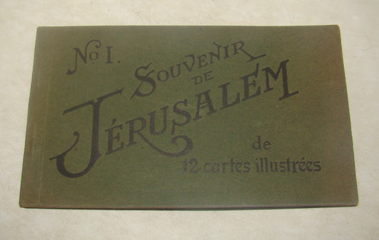 Booklet Palestine Card Jewish Judaica Israel Souvenir De Jerusalem 12 Postcard