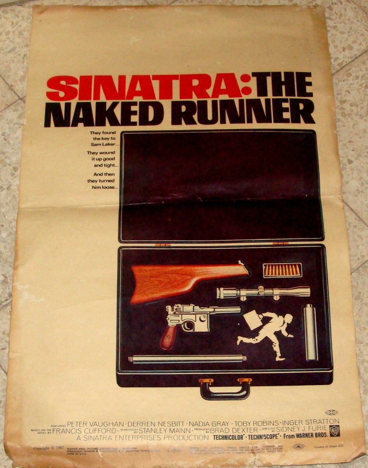 Frank Sinatra The Naked Runner Movie Poster USA 1967