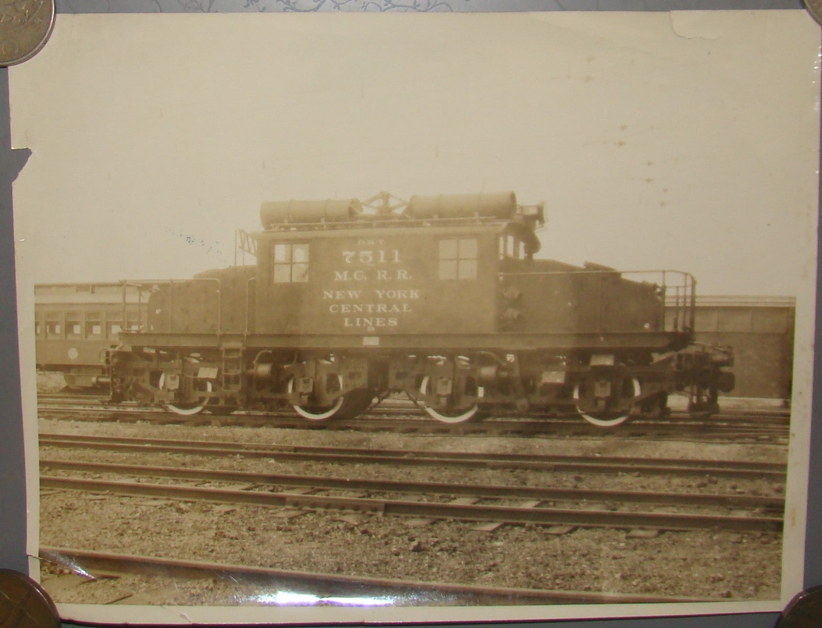 Antique Original Detroit River Tunnel Train Railroad New York Central Line Photo