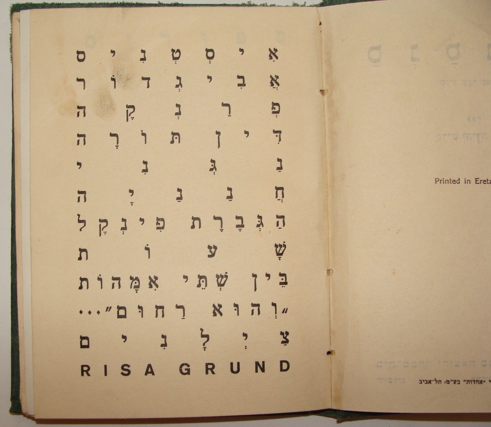 Book Jewish Palestine Israel Israeli Hebrew Literature Stories סנסנים 1929