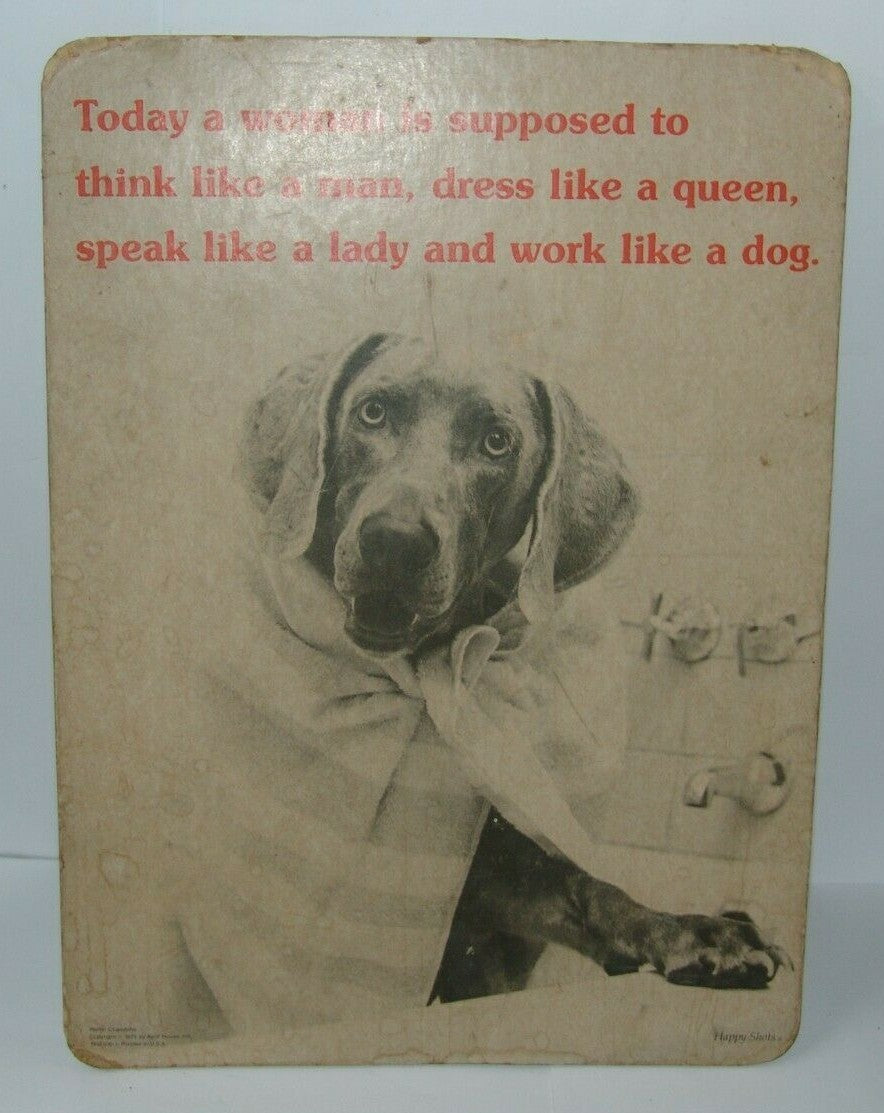 vintage Walter Chandohna Dog cardboard photo poster sign April House 1975 ad