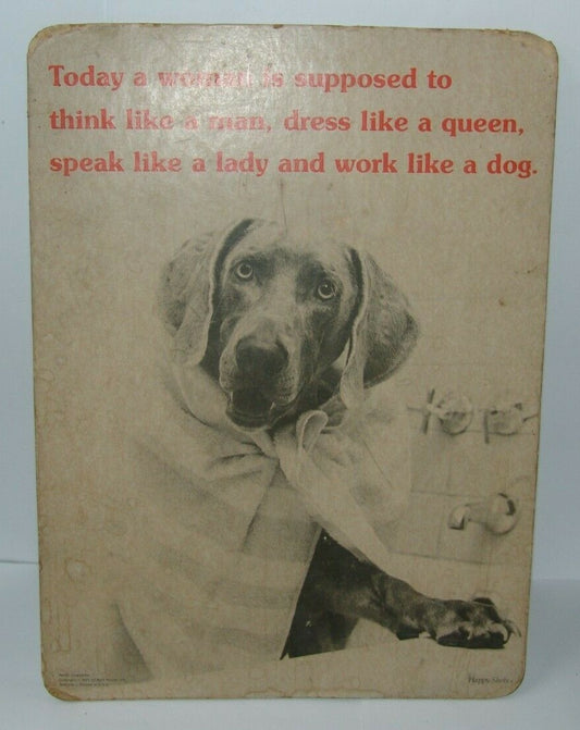 vintage Walter Chandohna Dog cardboard photo poster sign April House 1975 ad