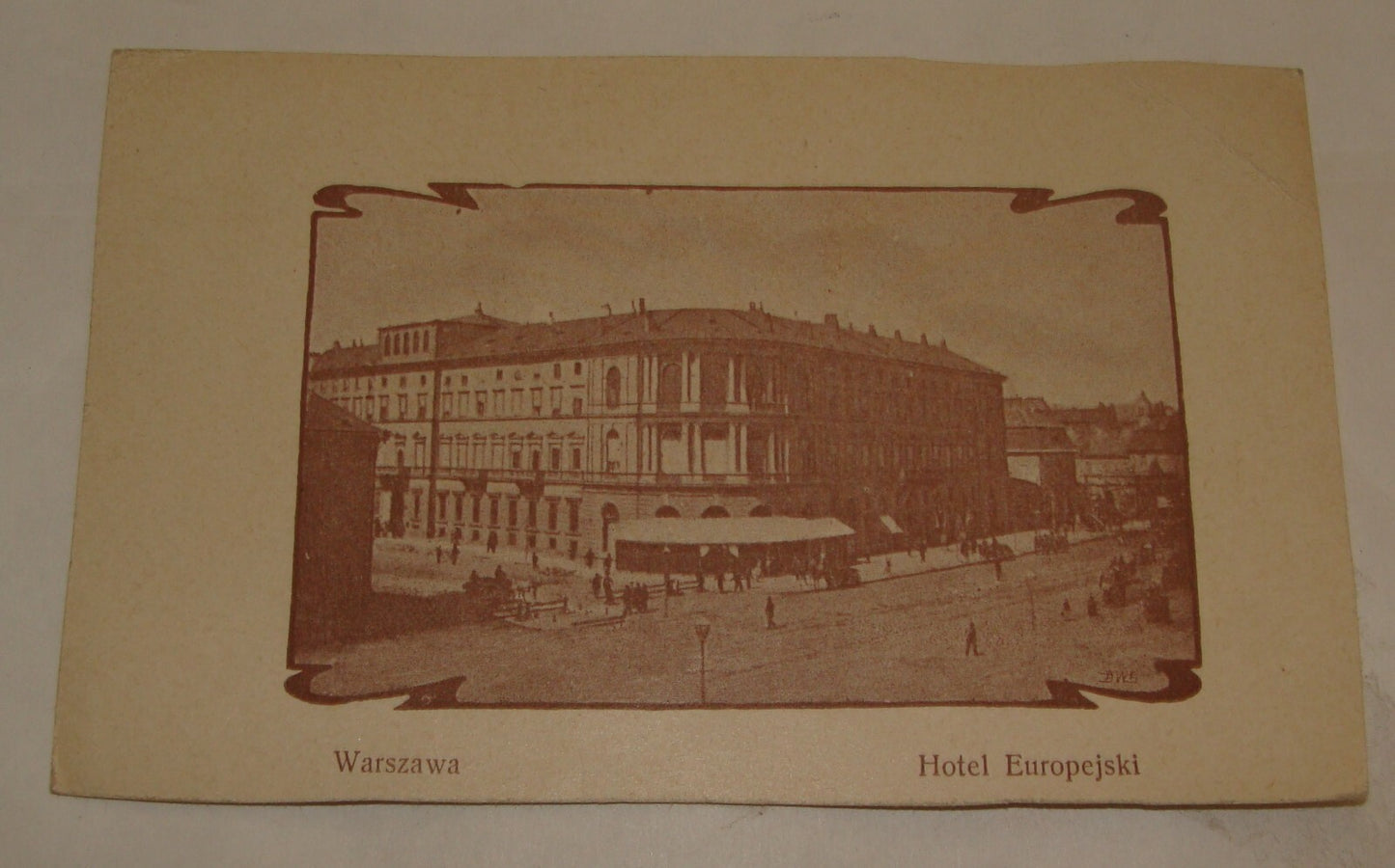 1910 Poland Warsaw Hotel Europejski Photo Postcard Stamp