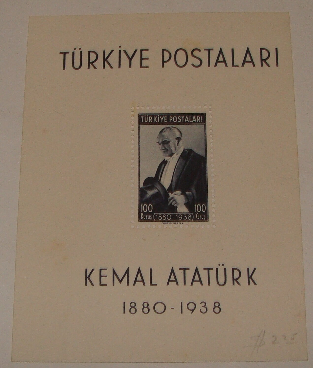 Turkey Turkish 1938 Kemal Ataturk Stamp