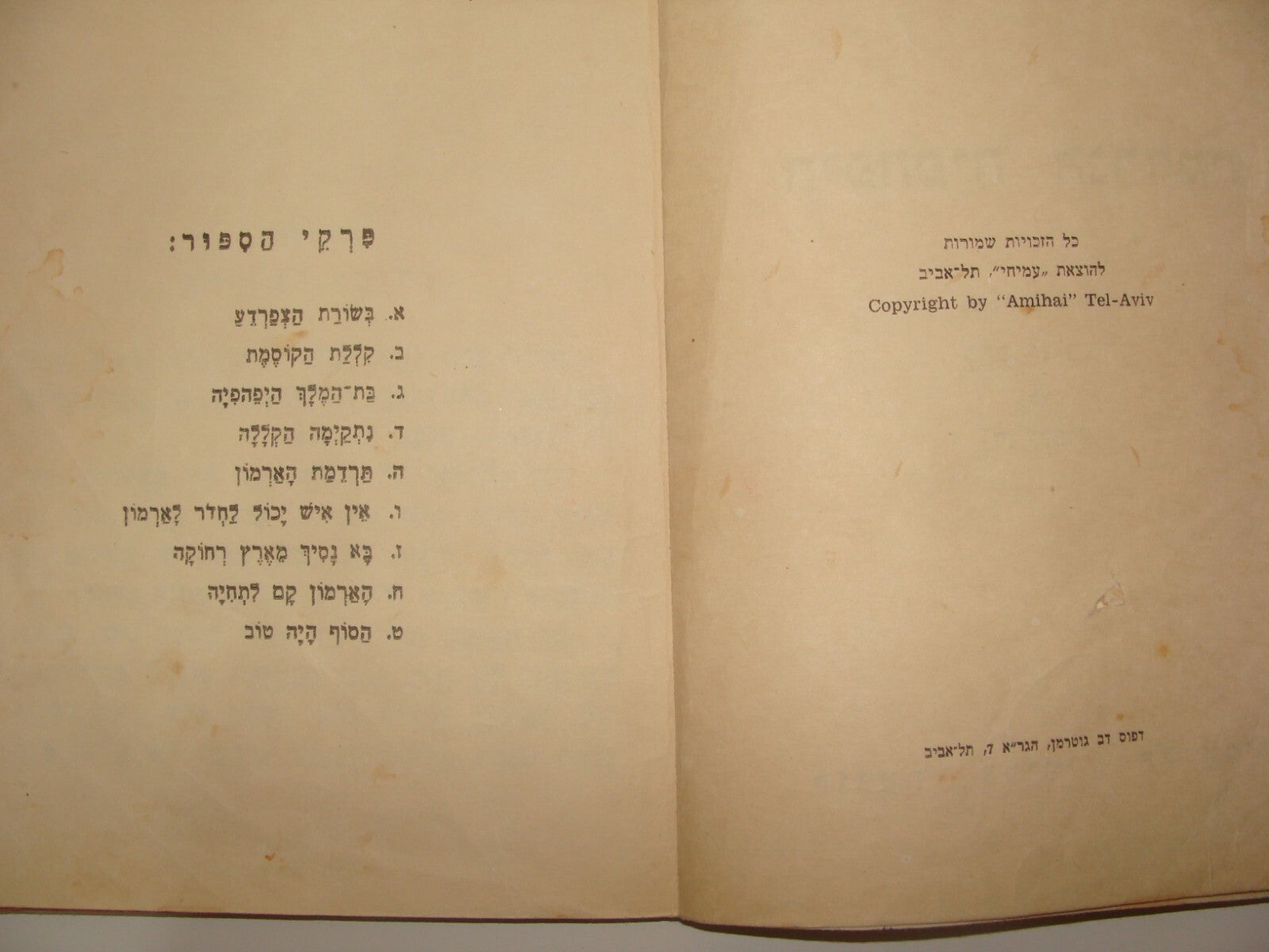 Book Jewish Israel Israeli Kids Children Sleeping Beauty Hebrew Art Color Gilboa