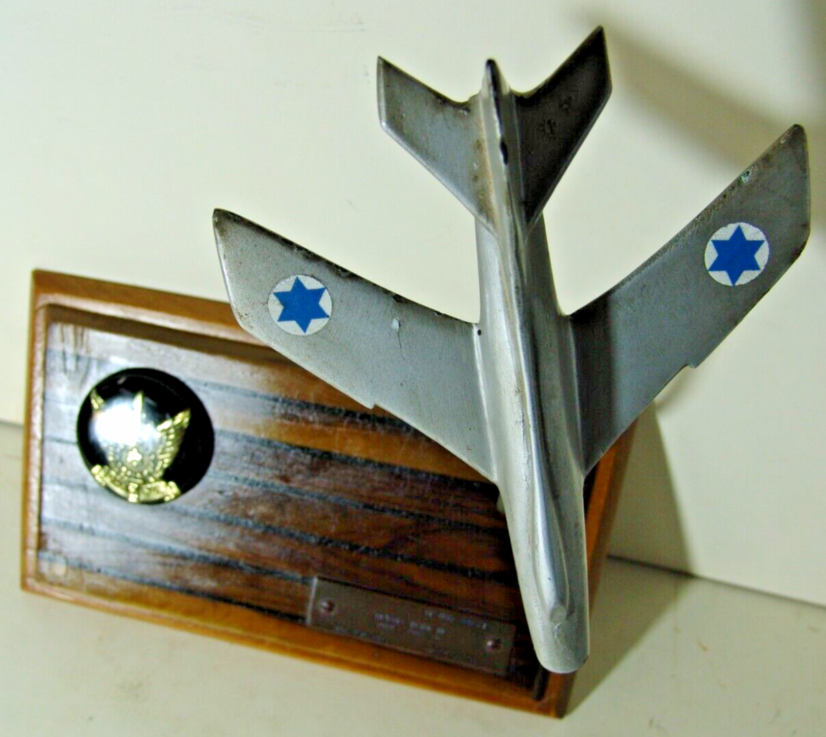 Israel Army RARE Jewish Judaica Israeli Military Air Force Plane Stand 1963