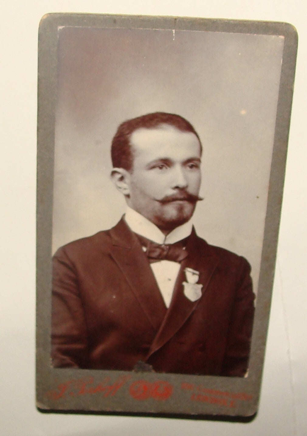 Photo Jewish RARE Judaica 1901 Zionist Congress Member Rosenfeld MEDAL Hebrew