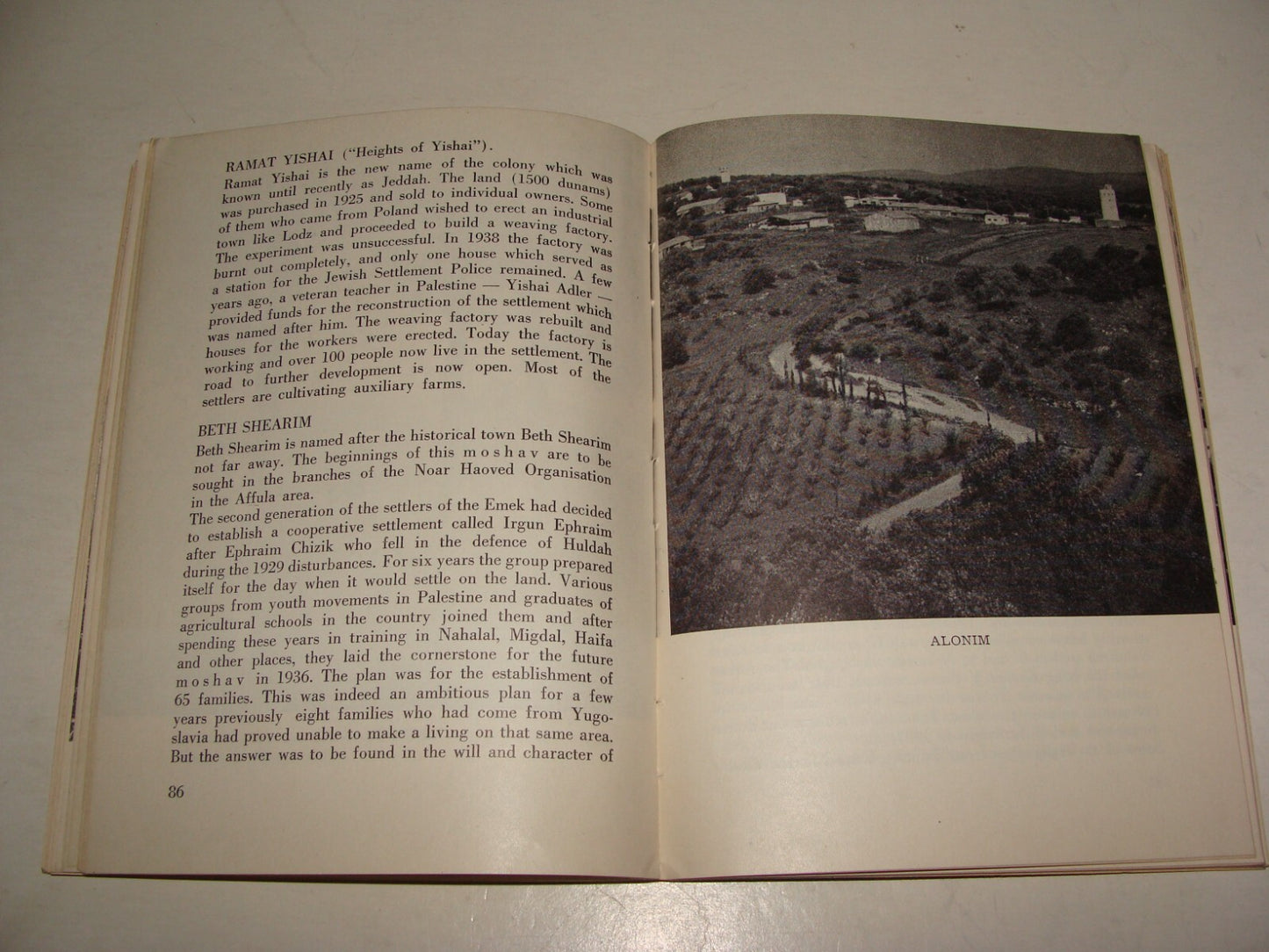 Booklet Palestine Jewish 1947 Israel Emek Jezreel Beisan Valley Photo Zionist