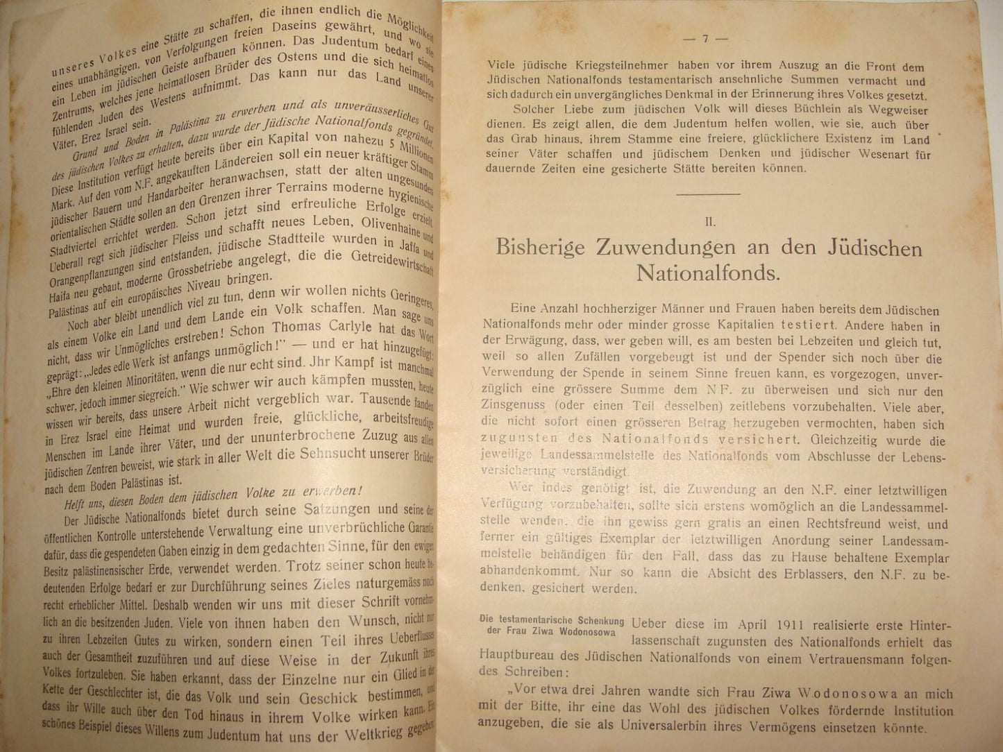 Germany Booklet Palestine Judaica 1915 German Jewish Fund KKL JNF Zionist Israel