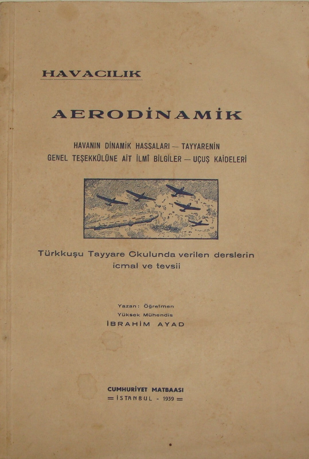 1939 Turkey Turkish Istanbul Aviation Aerodynamic Booklet Airplane Havacilik