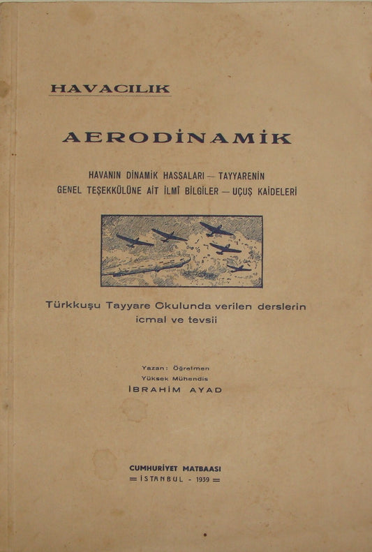 1939 Turkey Turkish Istanbul Aviation Aerodynamic Booklet Airplane Havacilik