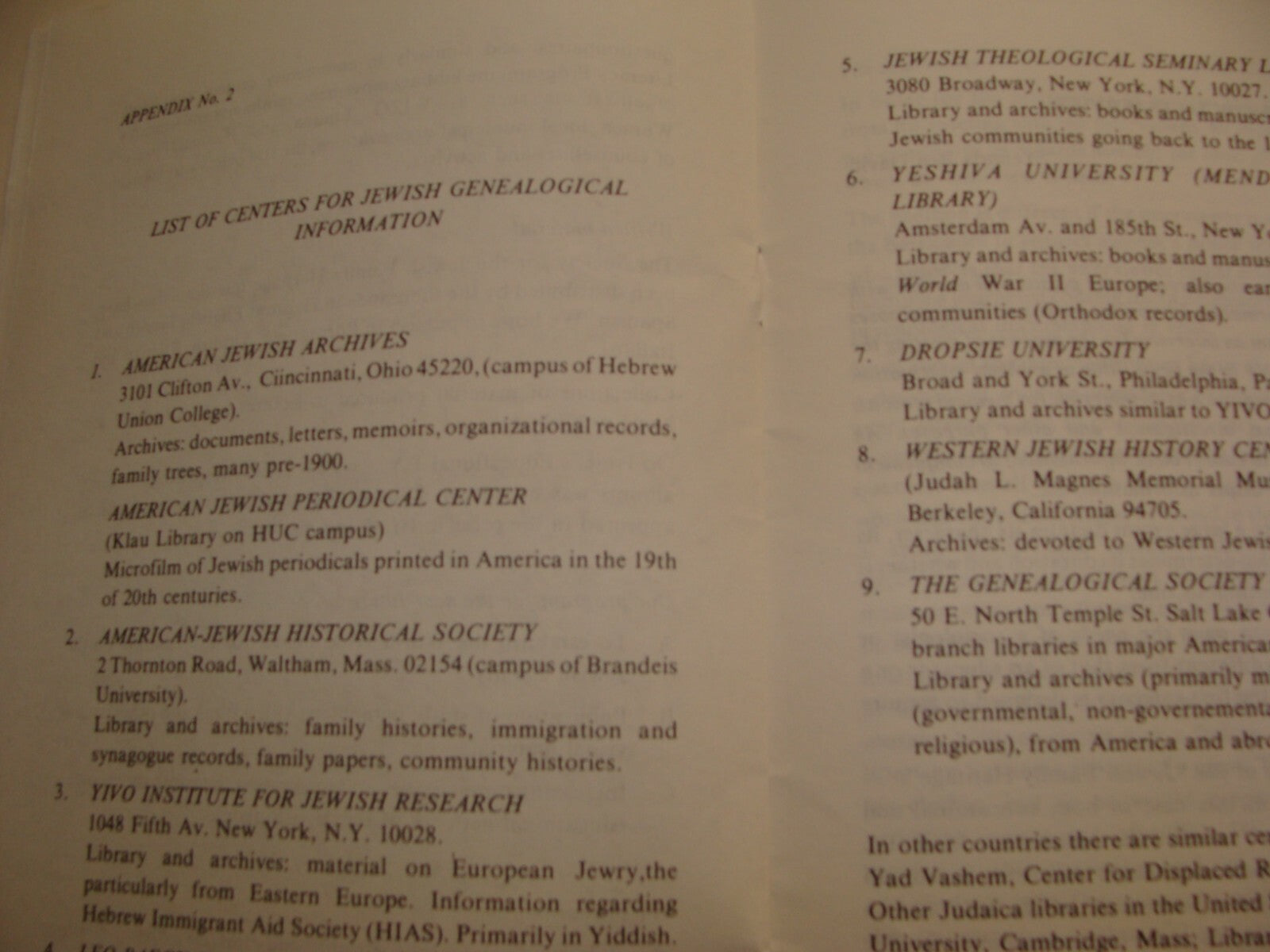 Booklet Jewish Judaica Moreshet Beit Saba Family Heritage Course of Studies