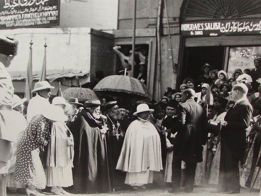 Photo Print Palestine MATSON 1933 Israel Ethiopia Queen Visit Jerusalem Jewish