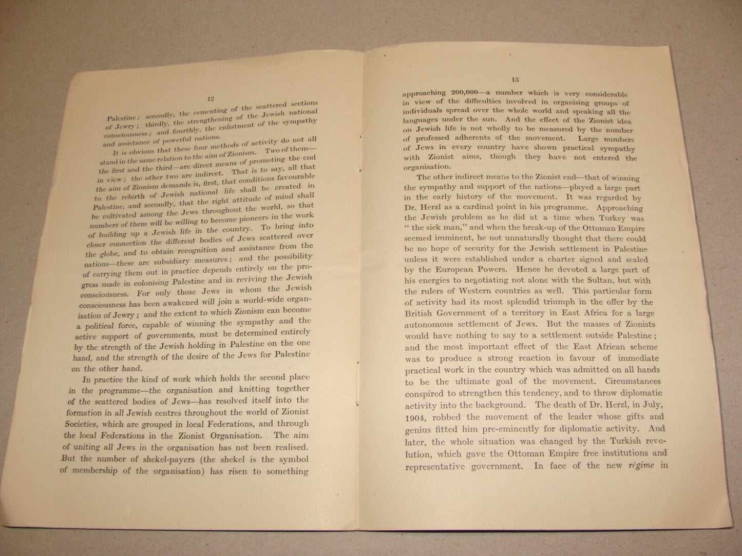 Pamphlet Palestine London 1915 Leon Simon ZIONISM AND THE JEWISH PROBLEM Israel