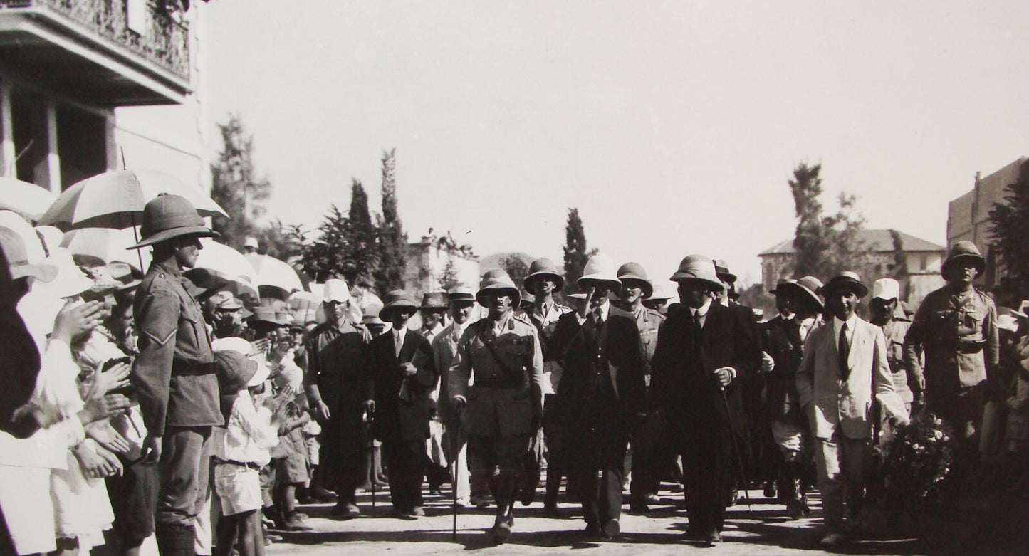 Photo Print Palestine MATSON , 1920 Israel British Herbert Samuel Visit TEL AVIV