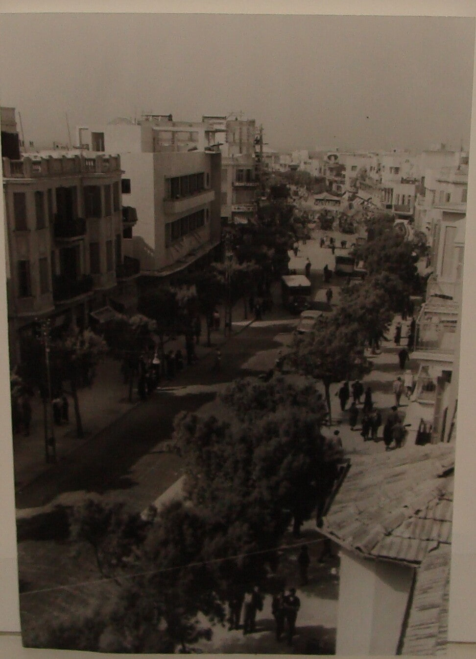 Photo Print Palestine Ad , Israel Tel Aviv Allenby Street Road c. 1935 Jewish