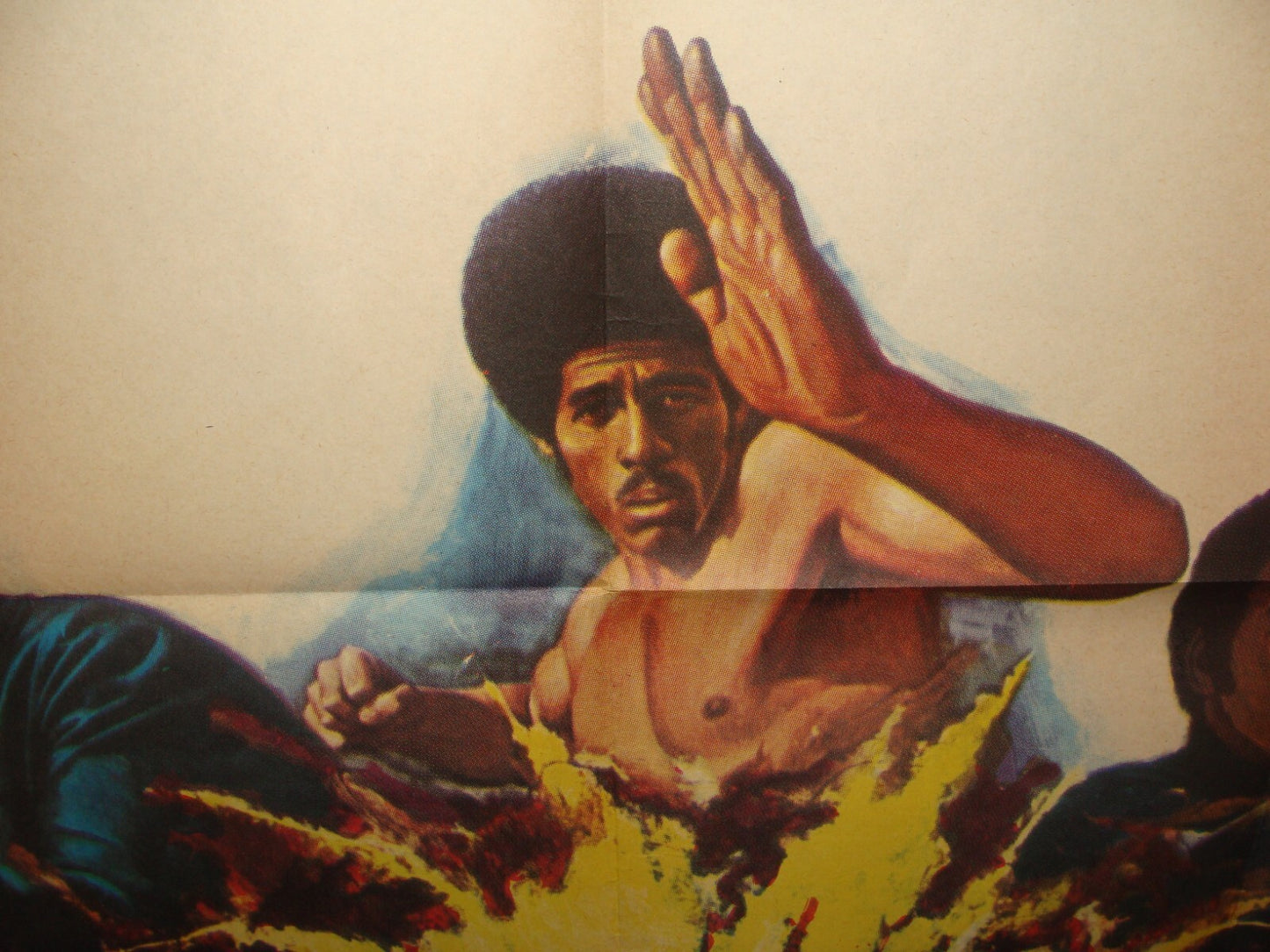 POSTER Israel RARE ORIGINAL 1970s THREE THE HARD WAY MOVIE BLAXPLOITATION