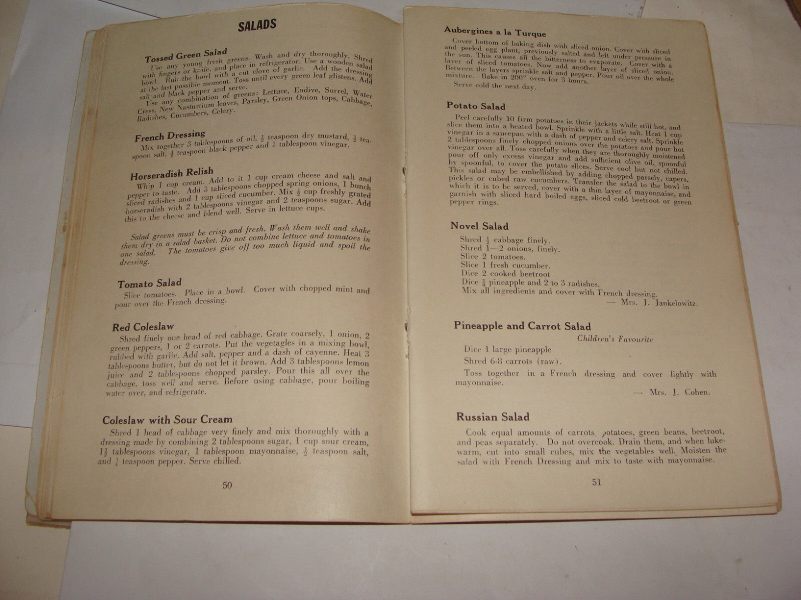 Book Jewish Judaica 1958 South Africa RECIPES King David Schools Ladies